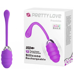 VIBRADOR BULLET FRANKLIN 12 VIBRAÇÕES PRETTY LOVE