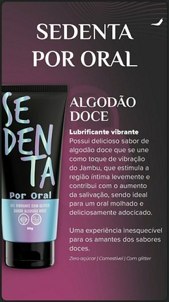 SEDENTA POR ORAL ALGODAO DOCE GEL COMESTÍVEL COM GLITTER 50G PEPPER BLEND