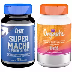 KIT SUPLEMENTO (SUPER MACHO E ORGASTIC) MULTIVITAMÍNICO E MINERAL A BASE DE EXTRATO DE CACAU HIDROLISADO INTT - comprar online