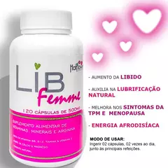 LIB FEMME SUPLEMENTO ALIMENTAR DE VITAMINAS COM 120 CÁPSULAS HOT FLOWERS - comprar online