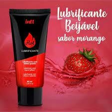 LUBRIFICANTE A BASE DE ÁGUA SABOR MORANGO HOT - 50ML INTT