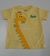 Camiseta infantil amarela com estampa de girafa e texto 'Yummy Yummy' VALENTINA MODA