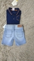 Conjunto Infantil Menino Polo E Bermuda Jeans Carinhoso Kids na internet