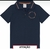 Camisa polo infantil masculina na cor azul marinho com detalhe em bordado. x