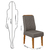 Mesa de Jantar Rute 160cm com 6 Cadeiras - Off White/Carvalho Nobre - comprar online