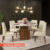 Mesa de Jantar Viena Redonda 136cm com 6 Cadeiras - Off White/Freijó - comprar online