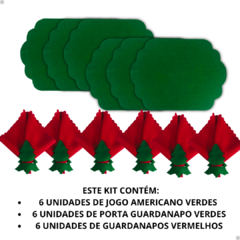 Kit de Natal Feltro - Jogo Americano + Porta Talher + Guardanapo - loja online