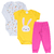 kit 12 peças body misto bebe menina - comprar online