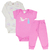 kit 12 peças body misto bebe menina - loja online