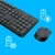 KIT MOUSE E TECLADO LOGITECH MK235 SEM FIO PRETO - Criative Papelaria