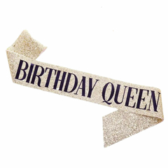 Banda de Glitter Birthday Queen