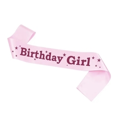 Bandas de satin Birthday Girl