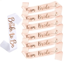 set de 7 bandas de satin Bride y team Bride - comprar en línea