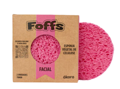 Esponja facial de celulosa vegetal Foffs na internet
