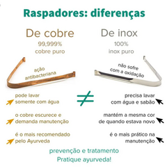 Raspador de Língua Ayurveda (Cobre ou Inox) - Lua Sustentável