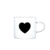 CANECA DE VIDRO HEART 125ML