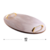 BANDEJA DECORATIVA MDF OVAL C/ALCA DE METAL MARMORE 40X24CM