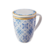 CANECA DE PORCELANA SUPER WHITE COM TAMPA E FILTRO LISBOA AZUL/BRANCA 310ml