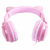 Fone De Ouvido Headset Kitty Ear - Orelha De Gato Rosa Com Microfone Cabo 1.2m Plug P2 Estereo P3 - Ke120r - comprar online