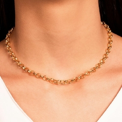 CHOCKER ELO PORTUGUÊS LISO DOURADO - comprar online