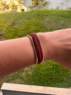 PULSEIRA CORRENTE E FIO VERMELHO - comprar online