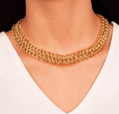 CHOCKER DETALHADA VAZADA DOURADA - comprar online