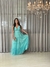 Vestido de festa longo azul tiffany todo de tule. - comprar online