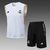 Conjunto Curto de Treino Real Madrid Branco e Preto 2023/24 Regata