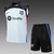 Conjunto Curto de Treino Barcelona Branco e Preto 2023/24