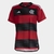 Camisa Flamengo Adidas 23/24 Torcedor Feminina Vermelho - Preto