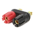 BANANA Jack BORNE DOBLE Philips ROJO/NEGRO - electronica60norte