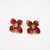 ARETES FLOR BURGUNDY - d´luna joyeria