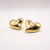 ARETES GOLDEN CORAZÓN GLOBO - d´luna joyeria