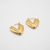 ARETES CORAZÓN DORADO - comprar en línea