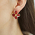 ARETES FLOR BURGUNDY - comprar en línea