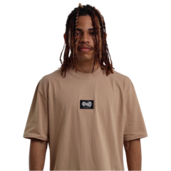 Camiseta "Rubber Logo" Bege - loja online