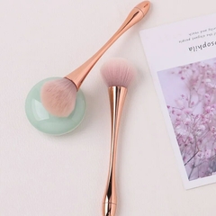 Pincel Largo Ouro Rosa para Base Pó Blush Ferramenta de Maquiagem Profissional - comprar online