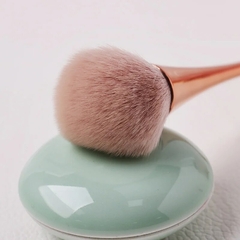 Pincel Largo Ouro Rosa para Base Pó Blush Ferramenta de Maquiagem Profissional - Viva Gata