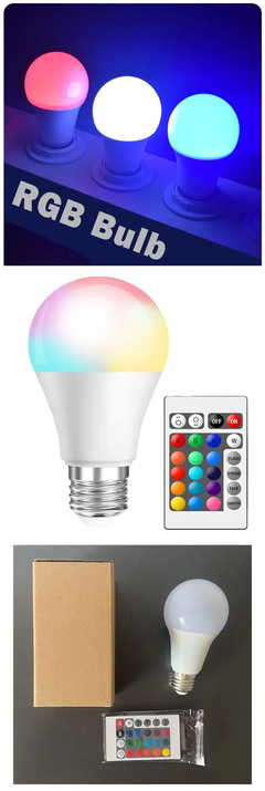 Lâmpada LED Multicolor RGB