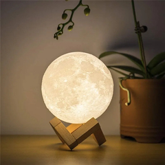 Imagem do Luminária Lua LED Night Light Recarregável 3D