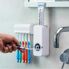 Kit Dispenser (Suporte) Para 5 Escovas e Creme Dental - Viva Gata