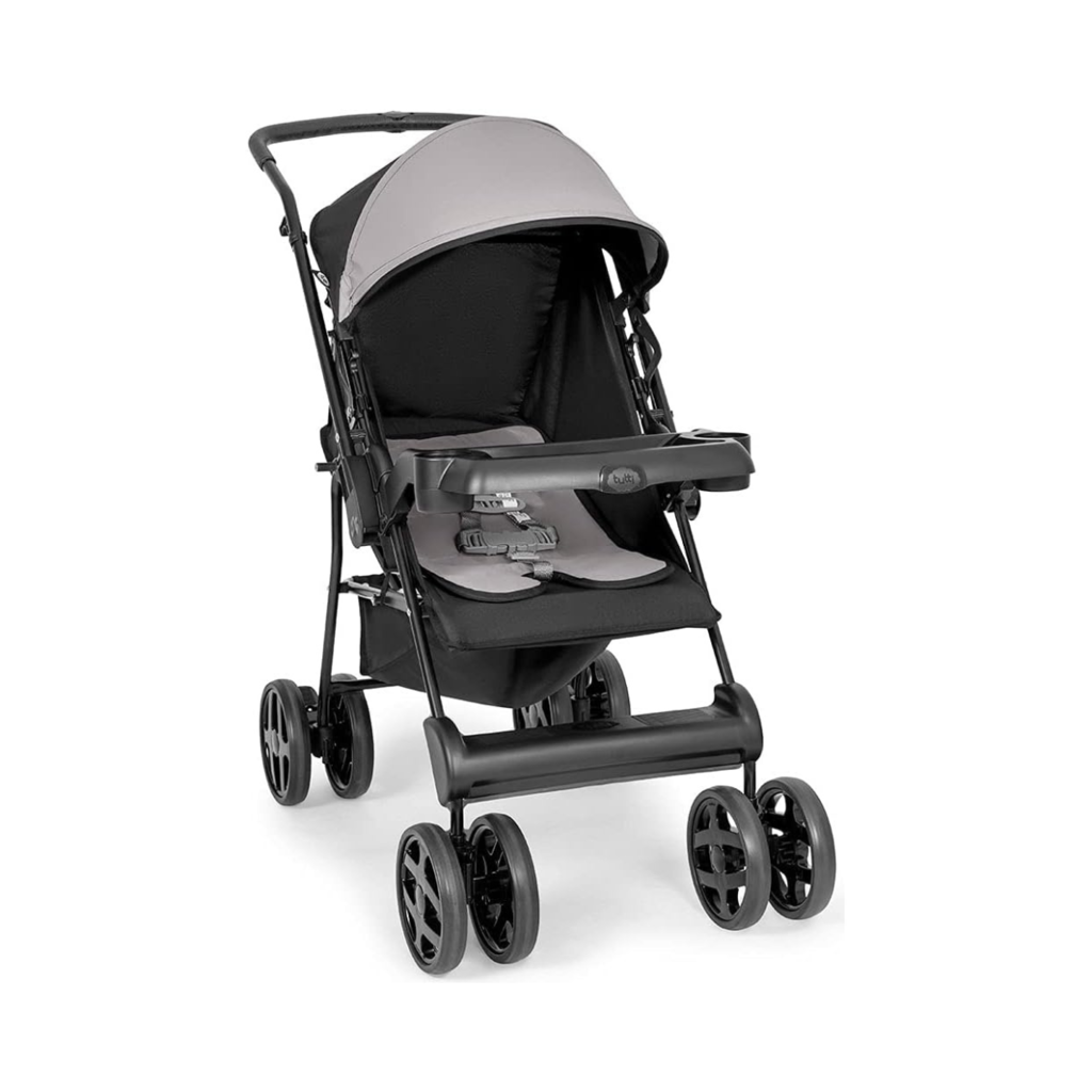 Carrinho Horus Tutti Baby 3 rodas berço preto e rosaTutti