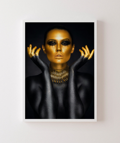 Quadro Decorativo Foto Mulher Dourado.03 - comprar online