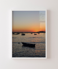 Quadro Decorativo Foto Por do Sol Floripa - comprar online