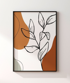 Imagem do Quadro Decorativo Trio Orgânico Laranja Flor 02