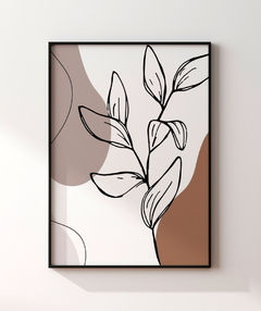 Quadro Decorativo Orgânico Bege Flor 02 - loja online