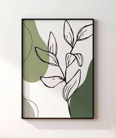 Imagem do Quadro Decorativo Trio Orgânico Verde Flor 02