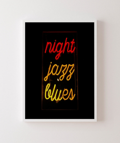 Quadro Palavras Neon Night Jazz Blues - comprar online