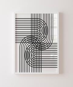 Quadro Decorativo Formas Preto e Branco - comprar online