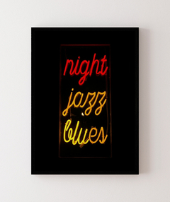 Quadro Palavras Neon Night Jazz Blues na internet